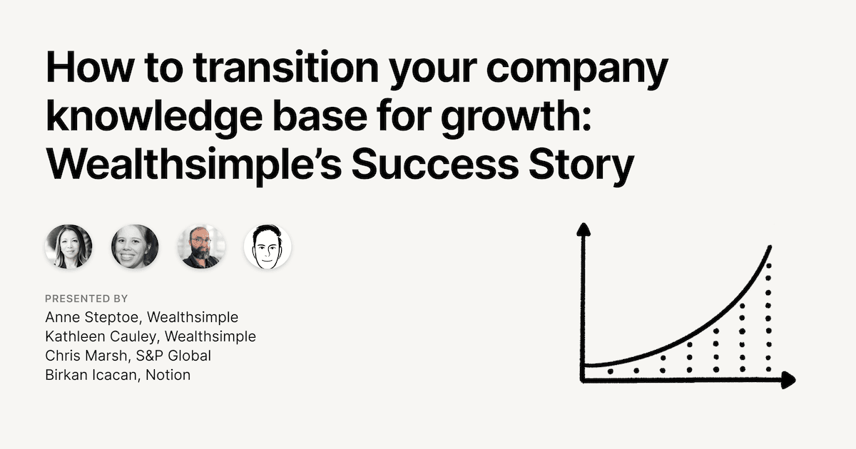 How to transition your company knowledge base for growth: WealthsimpleÃÂÃÂÃÂÃÂÃÂÃÂÃÂÃÂÃÂÃÂÃÂÃÂÃÂÃÂÃÂÃÂ¢ÃÂÃÂÃÂÃÂÃÂÃÂÃÂÃÂÃÂÃÂÃÂÃÂÃÂÃÂÃÂÃÂÃÂÃÂÃÂÃÂÃÂÃÂÃÂÃÂÃÂÃÂÃÂÃÂÃÂÃÂÃÂÃÂs Success Story