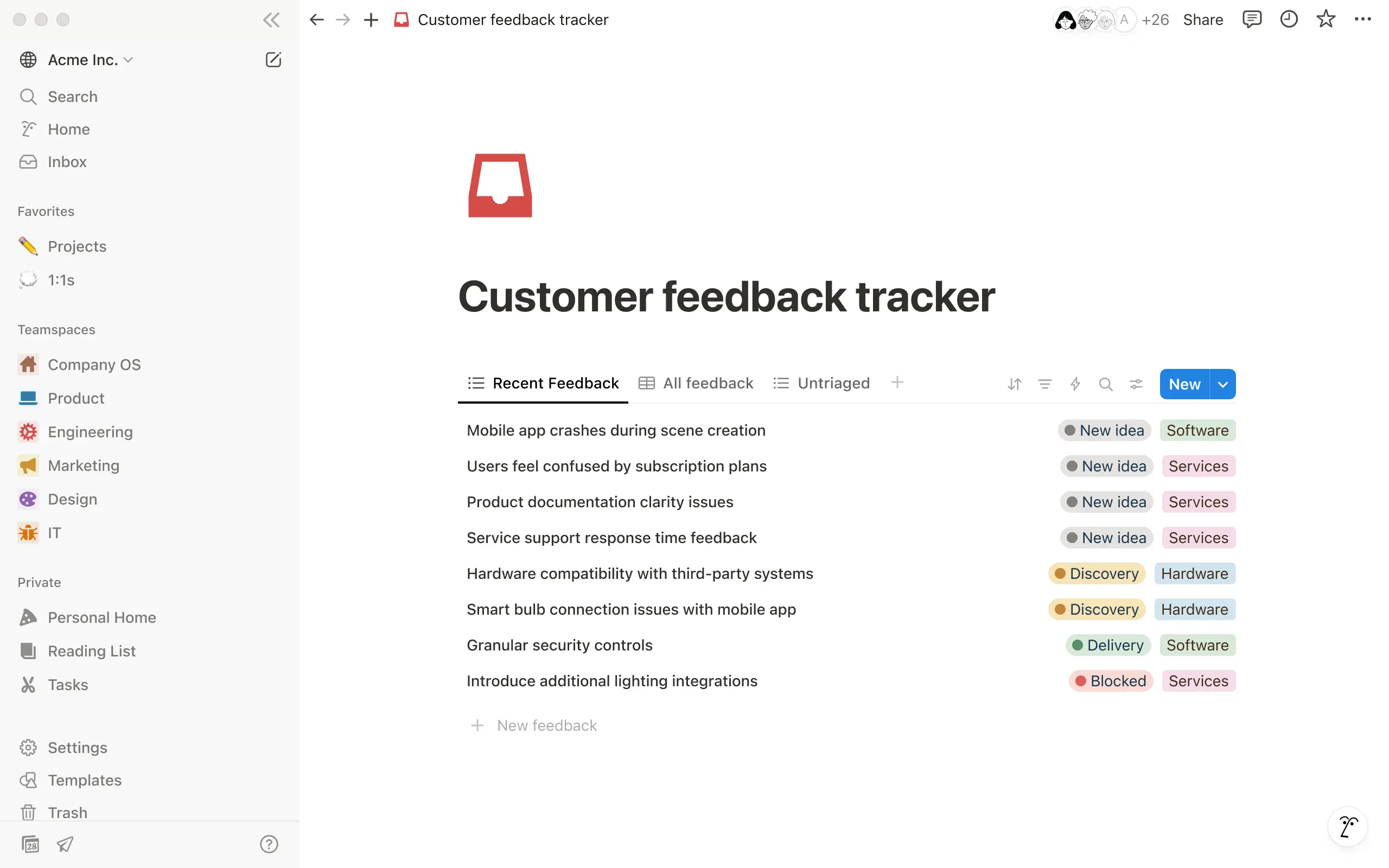 Team using Notion to manage projects and knowledge in one connected workspace