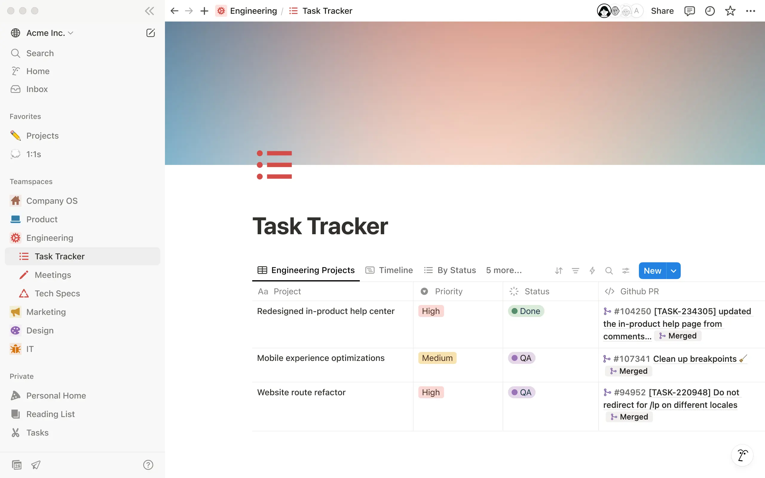 Notion AI answering a query across team docs and databases